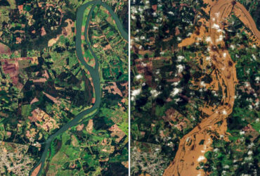 Brasília (DF) 19/09/2023 - Imagens do antes e depois que o ciclone que atingiu Rio Grande do sul na última semana. Foto: Planet/SCCON do Programa Brasil Mais/Divulgação