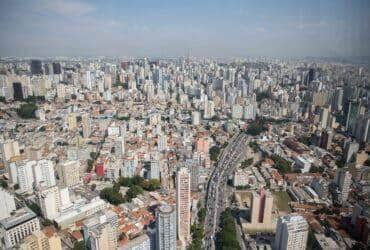 Vista aerea da cidade de São Paulo, rio Tietê, predios, São Paulo, cidade Por: Divulgação/Diogo Moreira/MáquinaCW/Governo do estado de São Paulo