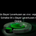 jogo do bayer leverkusen ao vivo veja onde assistir schalke 04 x bayer leverkusen na tv e online pela bundesliga 922129