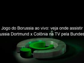 jogo do borussia ao vivo veja onde assistir borussia dortmund x colonia na tv pela bundesliga 889966
