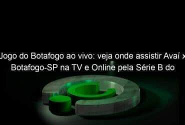 jogo do botafogo ao vivo veja onde assistir avai x botafogo sp na tv e online pela serie b do campeonato brasileiro 952127