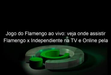 jogo do flamengo ao vivo veja onde assistir flamengo x independiente na tv e online pela libertadores 969822