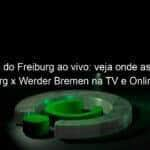 jogo do freiburg ao vivo veja onde assistir freiburg x werder bremen na tv e online pelo campeonato alemao 916036