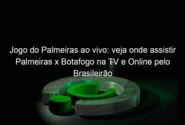 jogo do palmeiras ao vivo veja onde assistir palmeiras x botafogo na tv e online pelo brasileirao 1011202