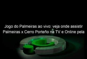 jogo do palmeiras ao vivo veja onde assistir palmeiras x cerro porteno na tv e online pela libertadores 1150224