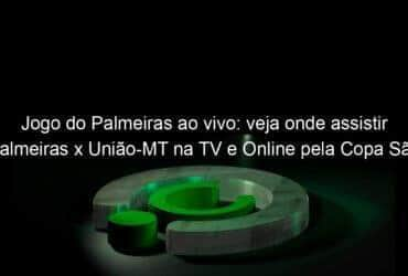 jogo do palmeiras ao vivo veja onde assistir palmeiras x uniao mt na tv e online pela copa sao paulo 884801