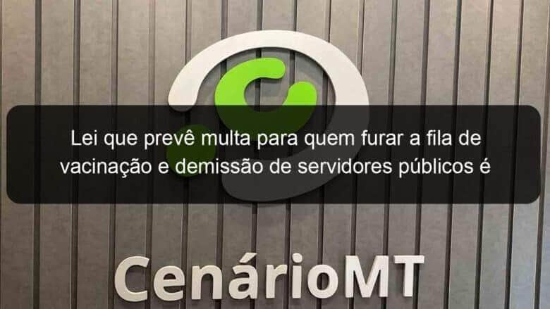 lei que preve multa para quem furar a fila de vacinacao e demissao de servidores publicos e sancionada em mt 1035466