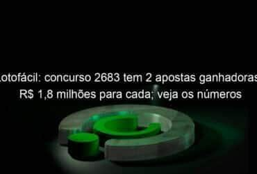 lotofacil concurso 2683 tem 2 apostas ganhadoras r 18 milhoes para cada veja os numeros 1270156