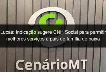 lucas indicacao sugere cnh social para permitir melhores servicos a pais de familia de baixa renda 1050471