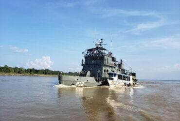 Apreensão de drogas no Rio Solimões. Foto: Marinha do Brasil