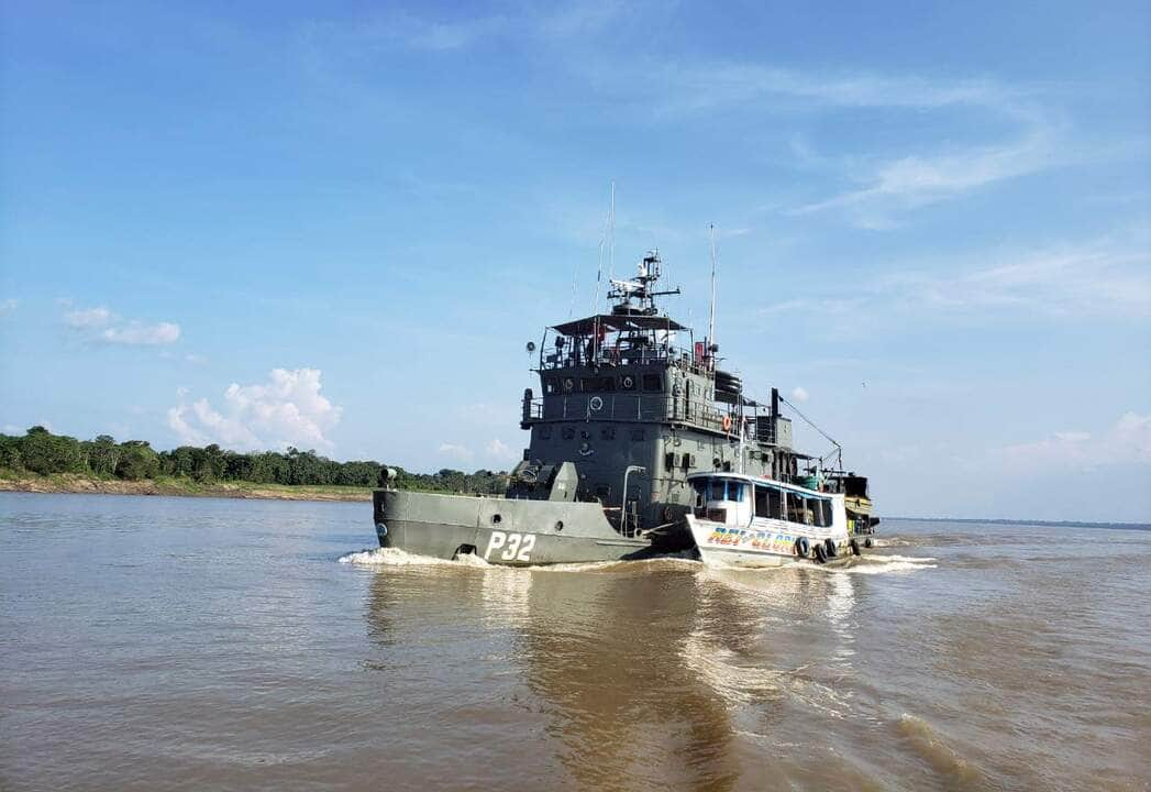 Apreensão de drogas no Rio Solimões. Foto: Marinha do Brasil