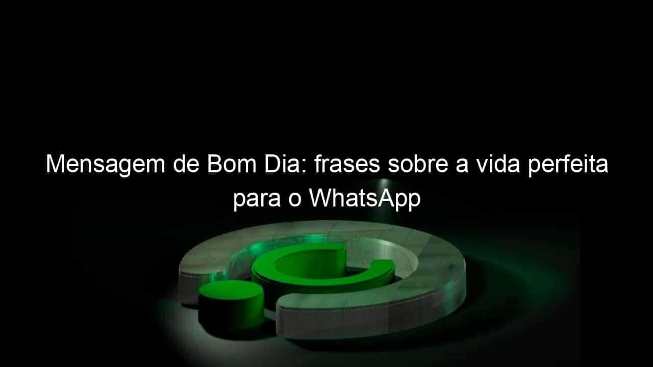 mensagem de bom dia frases sobre a vida perfeita para o whatsapp 1073171