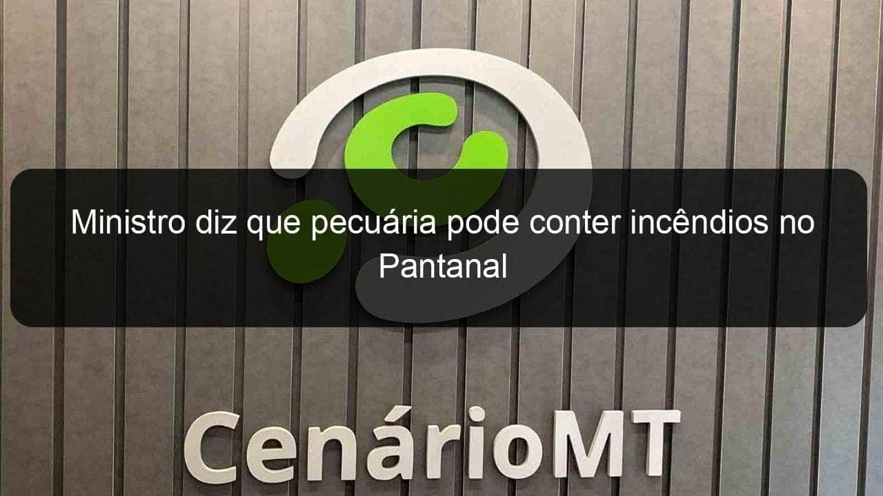 ministro diz que pecuaria pode conter incendios no pantanal 975921