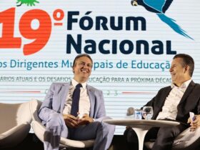 Governador e o Ministro no 19º Fórum Nacional da União Nacional dos Dirigentes Municipais da Educação (Undime), realizado em Cuiabá  - Foto por: Mayke Toscano/Secom-MT