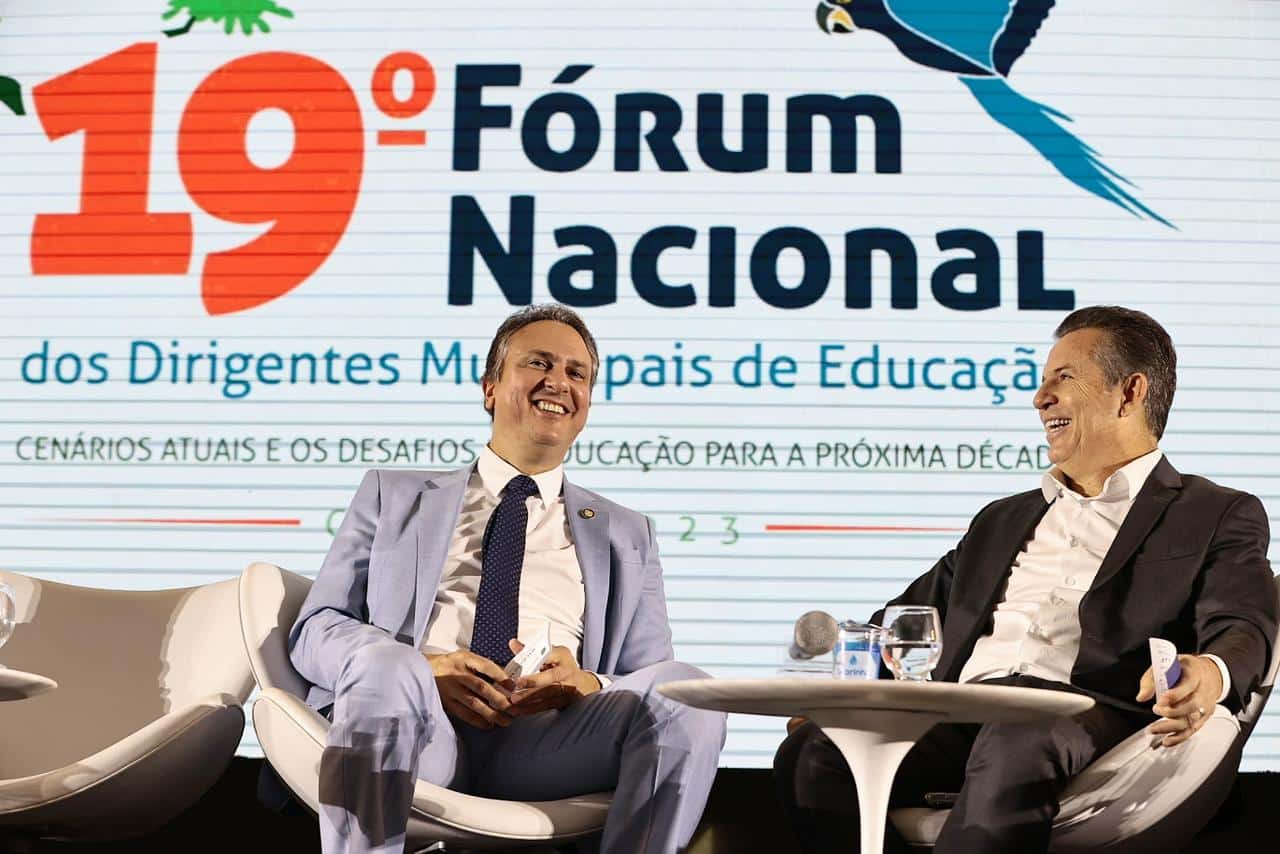 Governador e o Ministro no 19º Fórum Nacional da União Nacional dos Dirigentes Municipais da Educação (Undime), realizado em Cuiabá  - Foto por: Mayke Toscano/Secom-MT