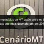 oito municipios de mt estao entre os 50 do pais que mais desmataram em 2019 917097