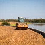 Obras de construção da orla em Santo Antônio do Leverger - Foto por: Christiano Antonucci/Secom