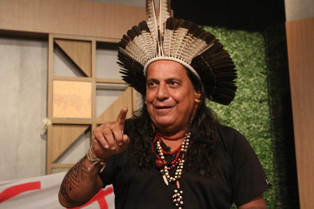 São Paulo (SP), 19/04/2023 - O historiador e professor da Universidade Estadual de Santa Cruz - UESC, Casé Angatu Xukuru Tupinambá, realiza a palestra Povos Originários: mais de 523 anos de Resistência, (Re)existência e Protagonismo contra o Genocídio e Etnocídio, na Empresa Brasil de Comunicação - EBC. Foto: Rovena Rosa/Agência Brasil