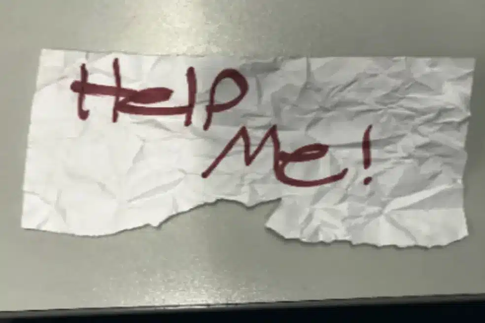 pedido escrito em papel ajuda resgate de menina de 13 anos sequestrada nos EUA