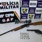 pm prende dupla por porte ilegal de arma de fogo apreende revolver e espingarda capa 2023 06 05 2023 06 05 1195334829