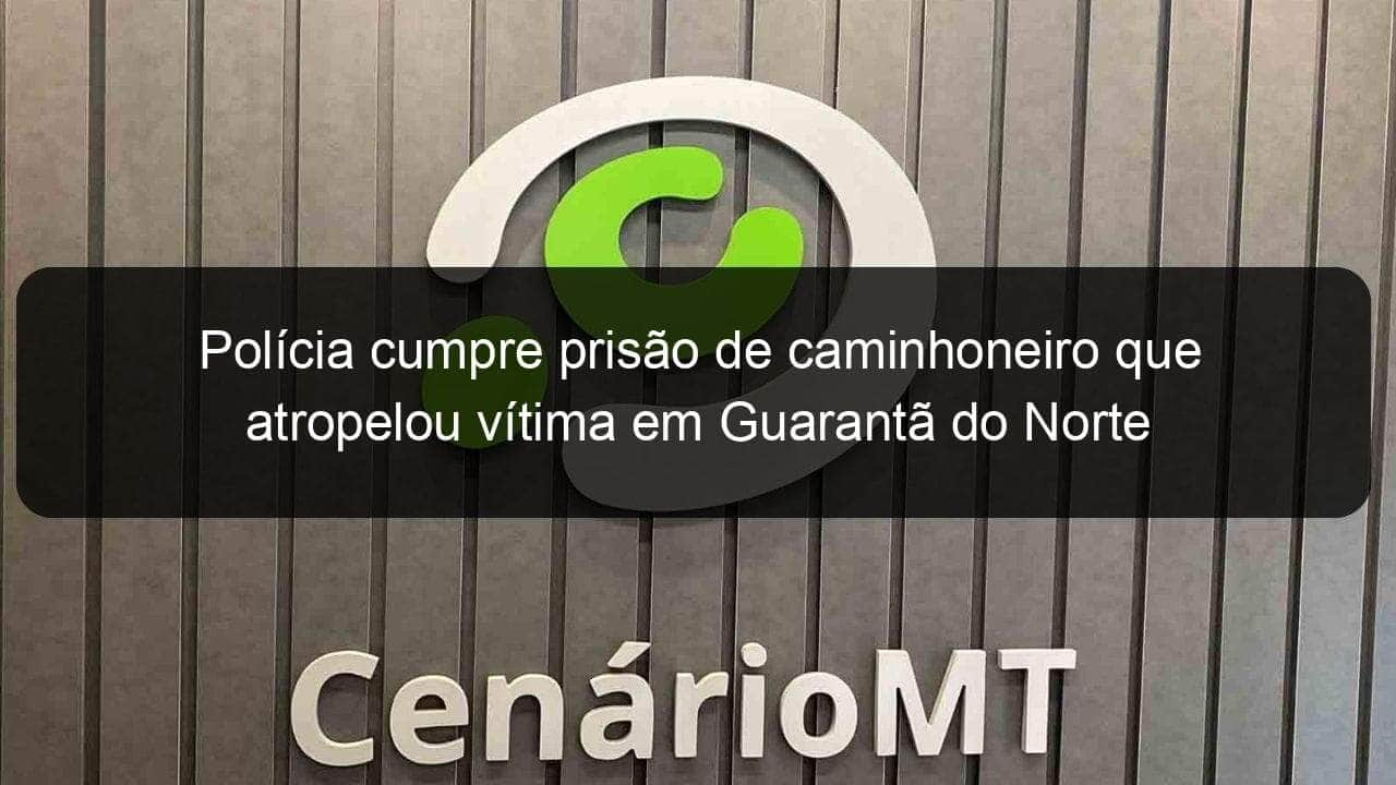 policia cumpre prisao de caminhoneiro que atropelou vitima em guaranta do norte 846041