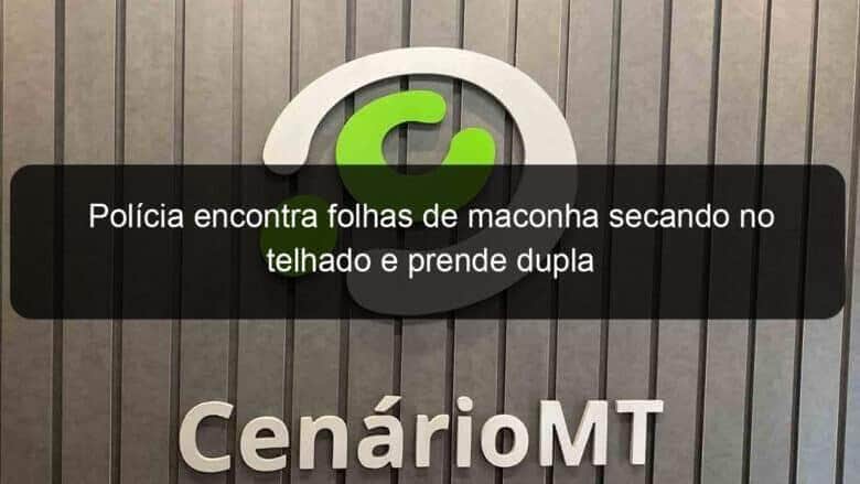 policia encontra folhas de maconha secando no telhado e prende dupla 1074671