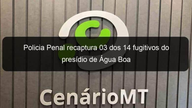 policia penal recaptura 03 dos 14 fugitivos do presidio de agua boa 1102310