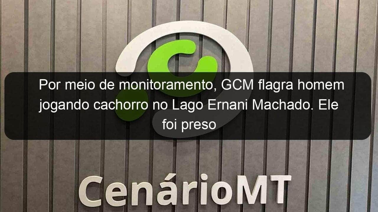 por meio de monitoramento gcm flagra homem jogando cachorro no lago ernani machado ele foi preso 1212831