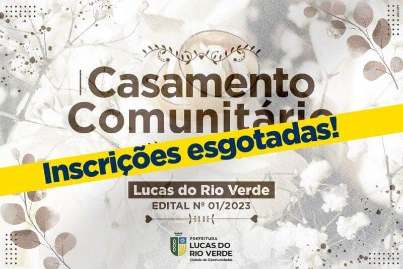 pre cadastros para casamento comunitario estao esgotados