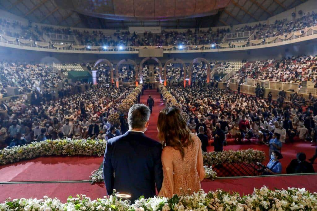 Imagem da 1ª edição do Casamento Abençoado em outubro de 2021              Crédito - Jana Pessôa