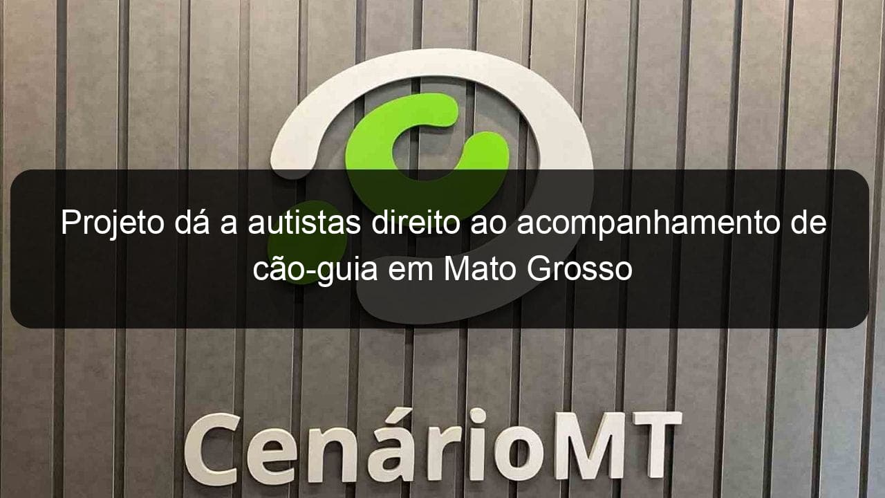 projeto da a autistas direito ao acompanhamento de cao guia em mato grosso 1107207