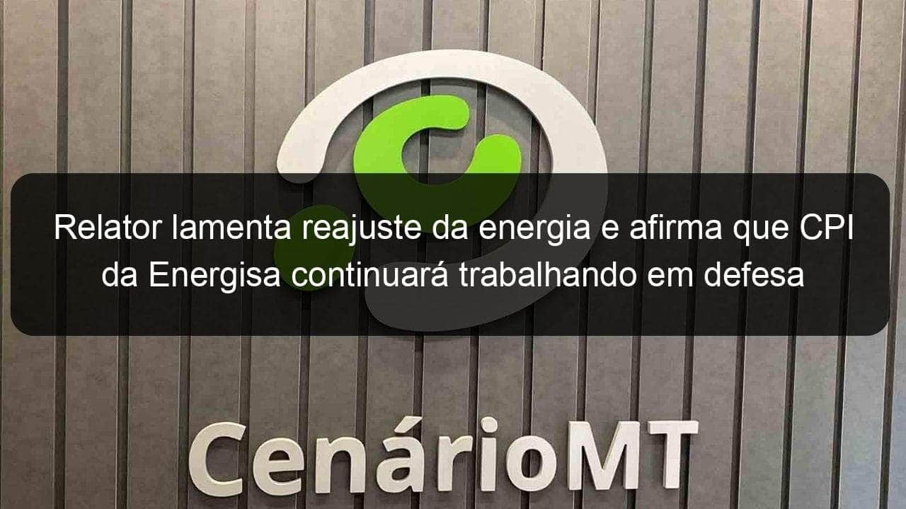 relator lamenta reajuste da energia e afirma que cpi da energisa continuara trabalhando em defesa do consumidor 1035099