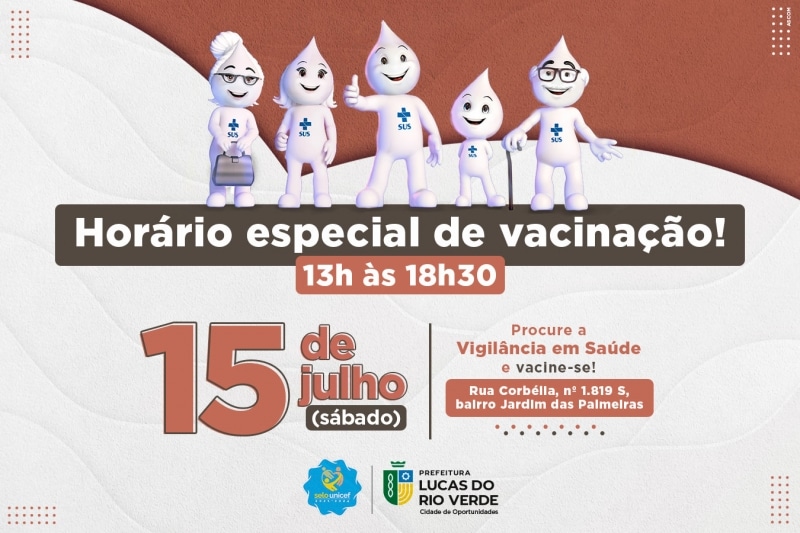 secretaria de saude promove etapa de vacinacao neste sabado 15