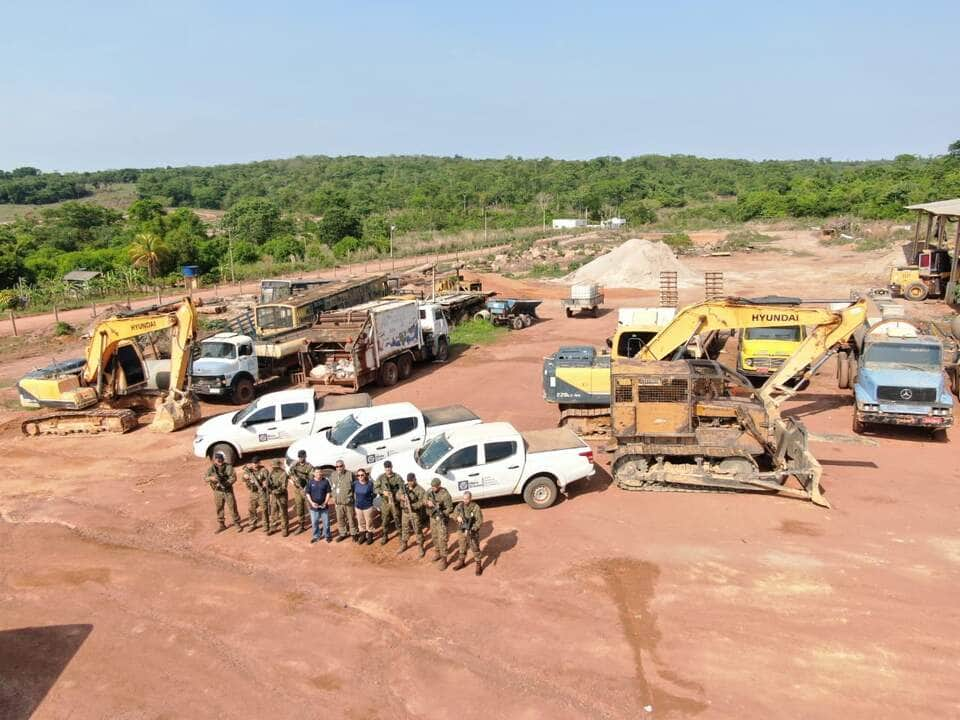 Fiscalização da Sema-MT com apoio do Bope, no município de Terra Nova do Norte              Crédito - Sema-MT