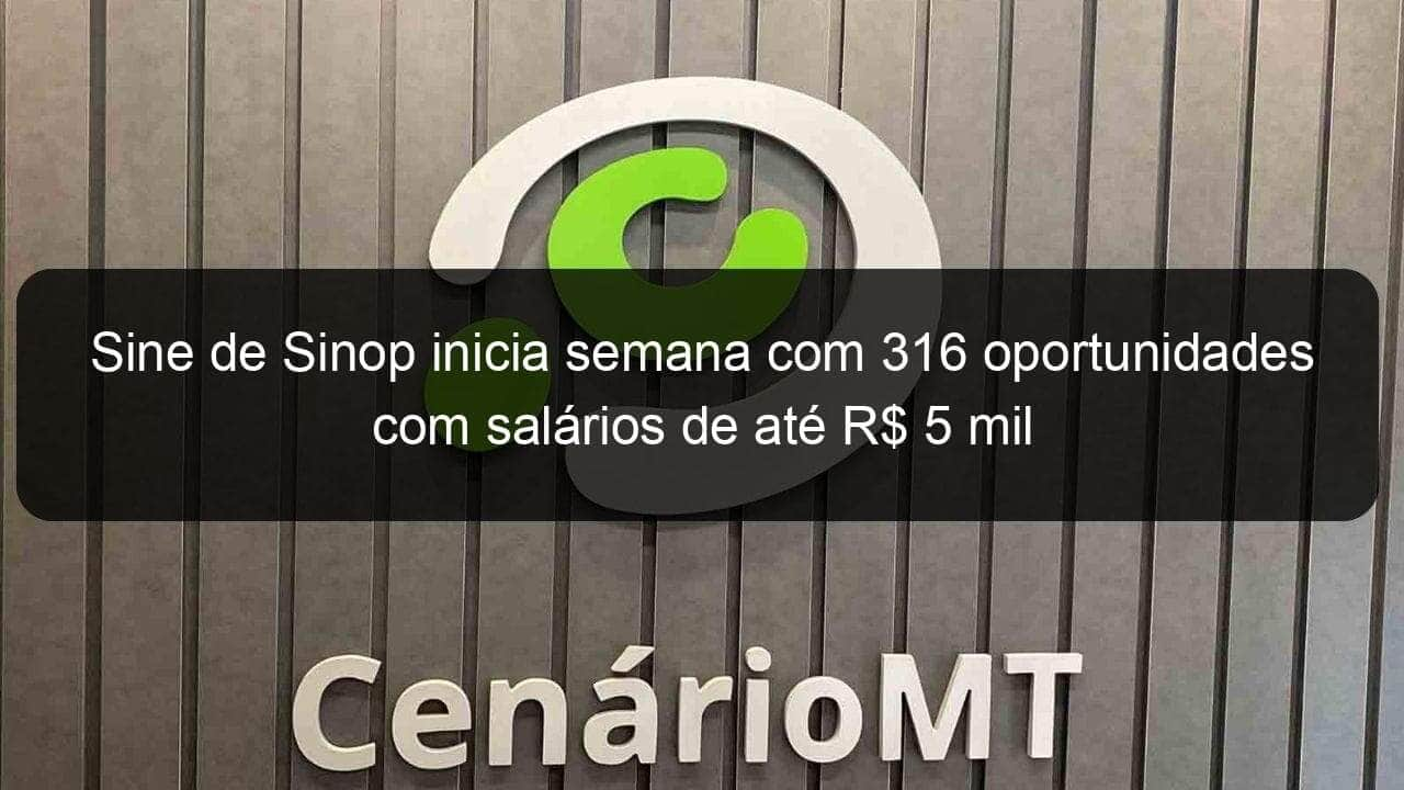 sine de sinop inicia semana com 316 oportunidades com salarios de ate r 5 mil 935336