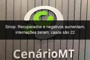 sinop recuperados e negativos aumentam internacoes zeram casos sao 22 913099