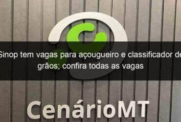 sinop tem vagas para acougueiro e classificador de graos confira todas as vagas 778768