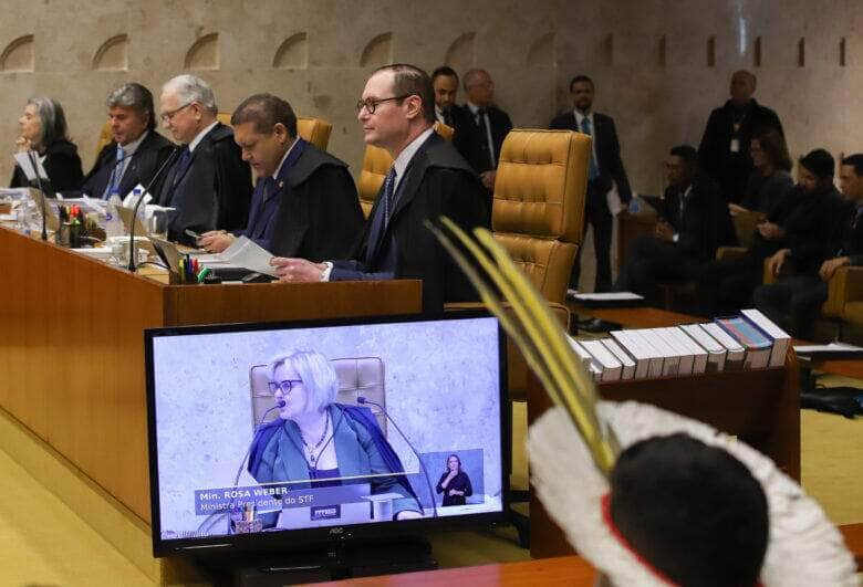 Brasília (DF), 21/09/2023, Sessão do STF sobre a tese do marco temporal. Foto: Antônio Cruz/Agência Brasil