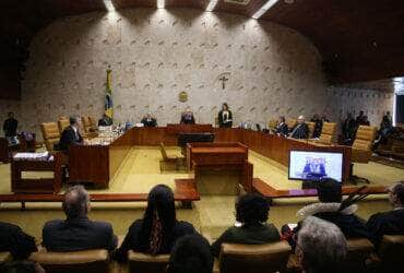 Brasília (DF) 07/06/2023 - Sessāo de julgamento Supremo Tribunal Federal (STF) julgamento do marco temporal de terras indígenas. O caso põe em lados opostos ruralistas e povos originários, e está parado na Corte desde 2021. O tema tem relevância porque será com este processo que os ministros vão definir se a tese do marco temporal tem validade ou não. O que for decidido valerá para todos os casos de demarcação de terras indígenas que estejam sendo discutidos na Justiça. Foto: José Cruz/Agência Brasil