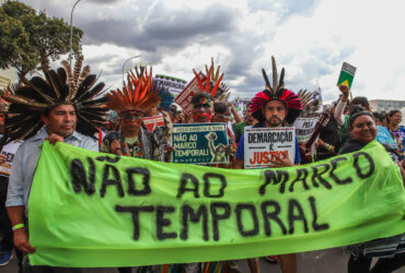 Brasília (DF), 30/08/2023, Manifestação de Indígenas contra o marco temporal, na Esplanada dos Ministérios. Foto: Antônio Cruz/Agência Brasil