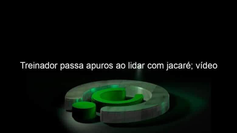 treinador passa apuros ao lidar com jacare video 1084152