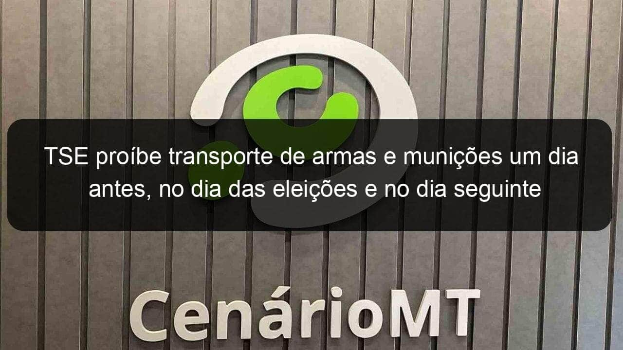 tse proibe transporte de armas e municoes um dia antes no dia das eleicoes e no dia seguinte 1207294