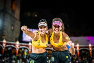 Duda e Ana Patrícia se classificam à final do Mundial de Volêi de praia, em 14/10/2023 Por: Divulgação/Volleyball World