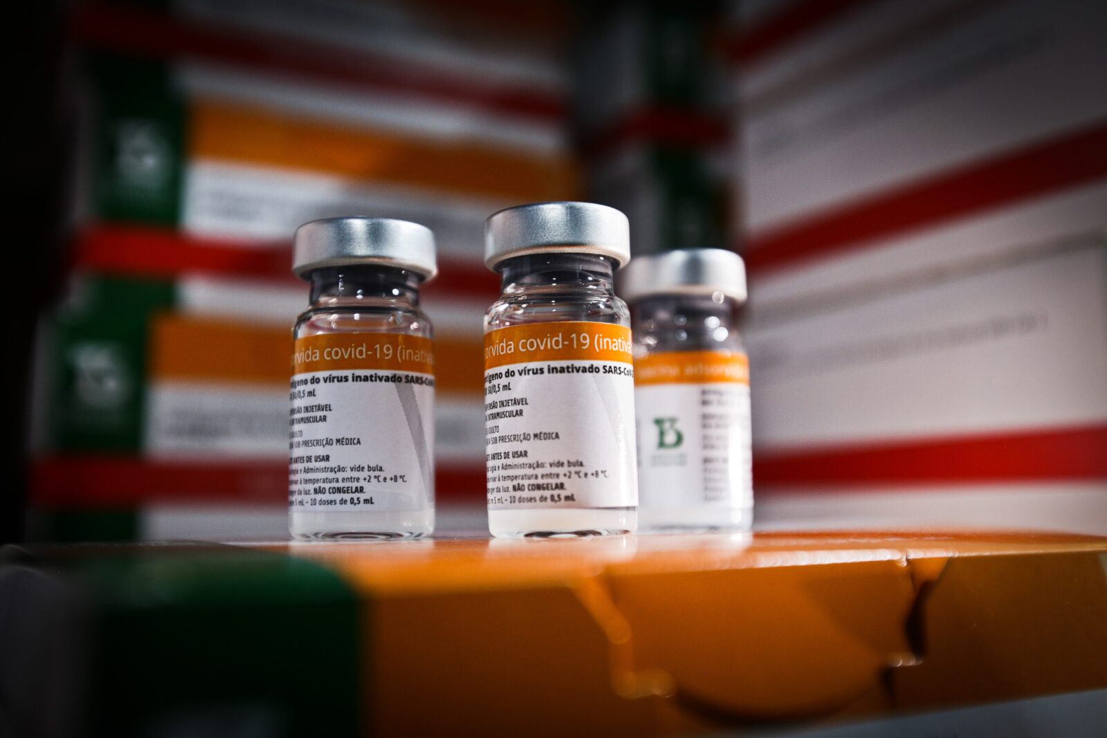 Chegada de 59. 800 doses da vacina CoronaVac (17. 03. 2021)Foto: Breno Esaki/Agência Saúde DF