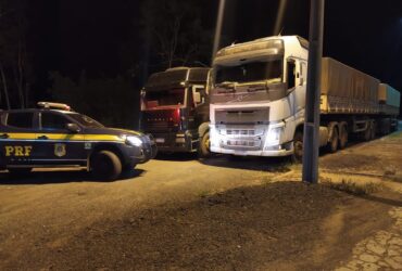 PRF localiza motorista sequestrado e recupera dois caminhões roubados em MT