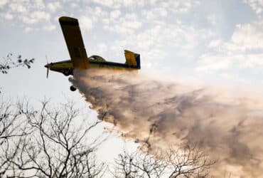 Corpo de Bombeiros extingue incêndio dentro de parque no Pantanal de Mato Grosso