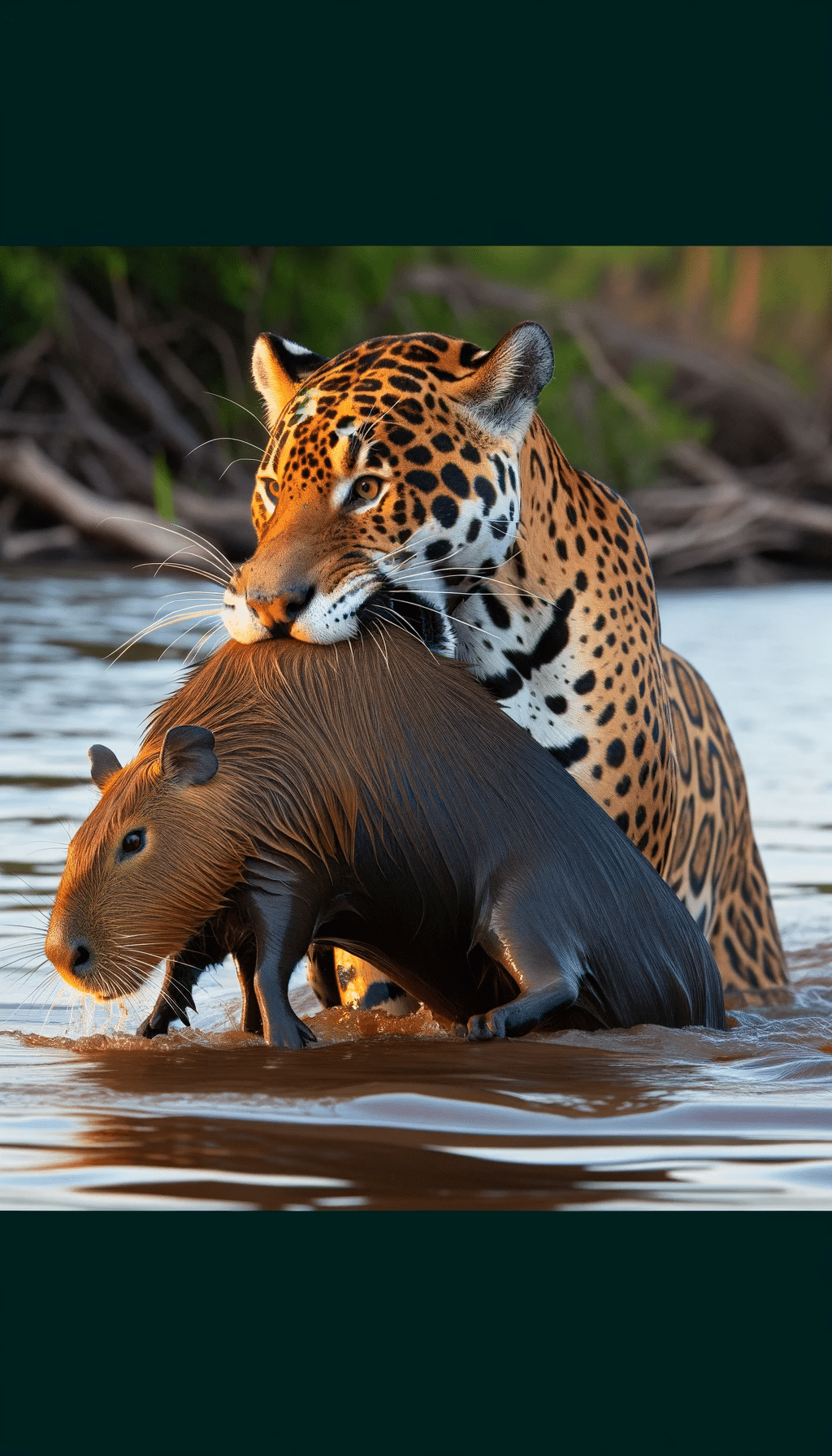 Volta a repercutir nas redes sociais um vídeo registrado por um estrangeiro que mostra o exato momento em que uma onça-pintada ataca uma capivara na região do Pantanal.