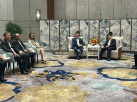 Governador de Hainan, Liu Xiaoming, na China, propôs parcerias com Mato Grosso para melhorar o intercâmbio              Crédito - Secom-MT