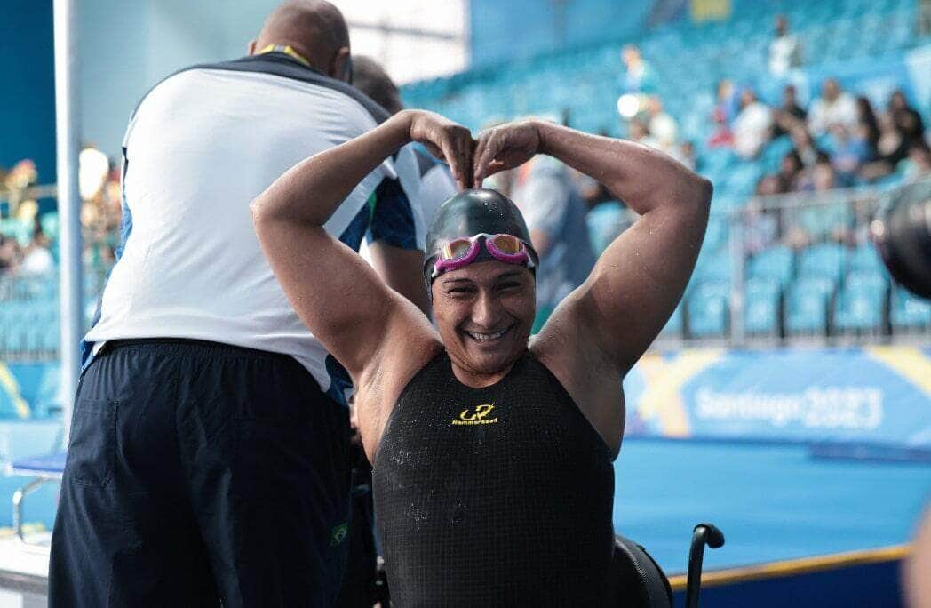 Nadadora Patrícia Santos fatura primeiro ouro do Brasil no Parapan. Foto: Alessandra Cabral/CPB