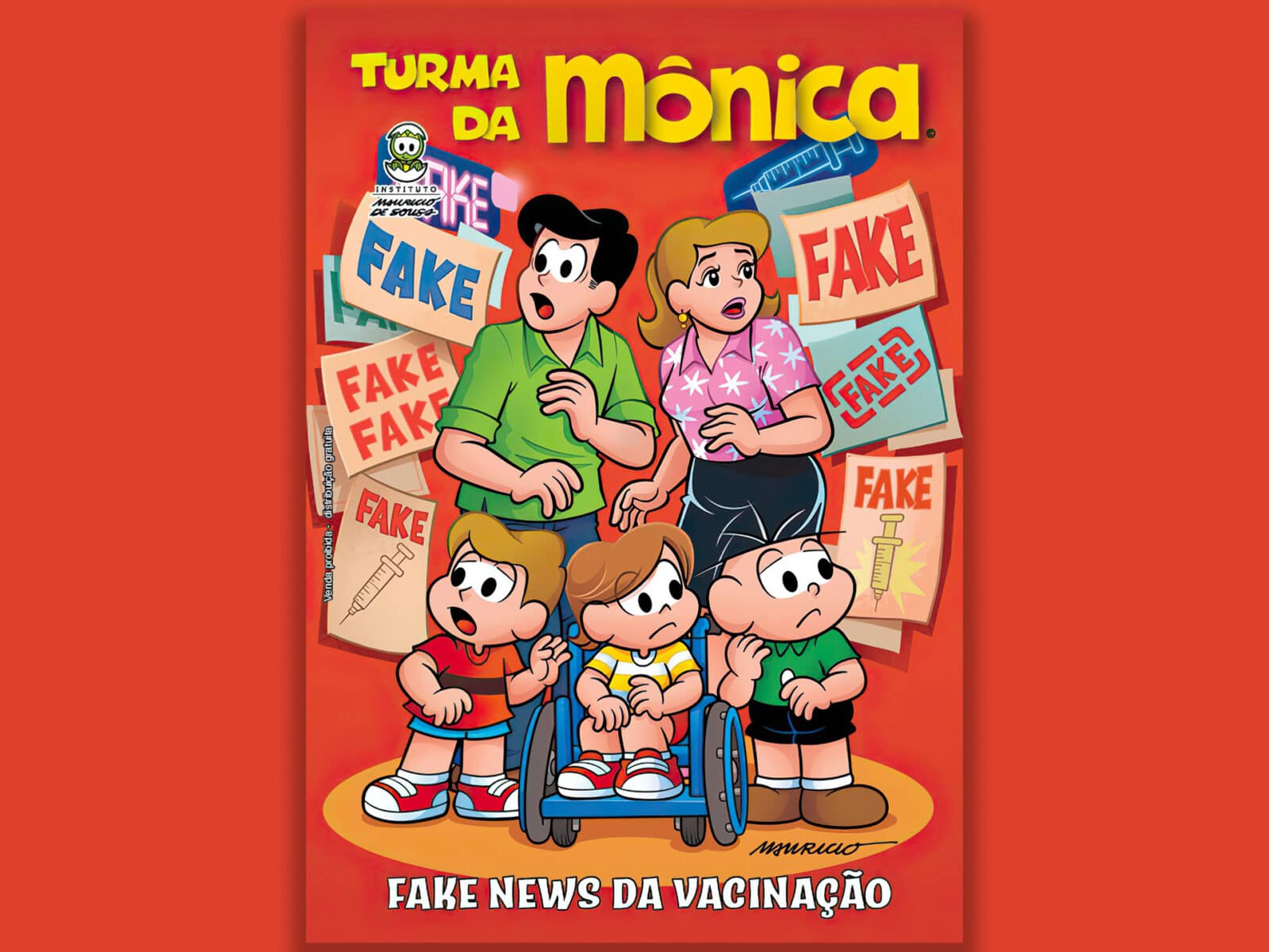 10/11/2023, Revista em quadrinhos contra fake news da vacinação de crianças e adolescentes. Foto: IQC/Divulgação